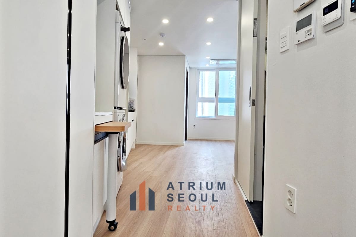 Entrance in Modern Studio Apartment for Rent in Samseong-dong, Gangnam, Seoul