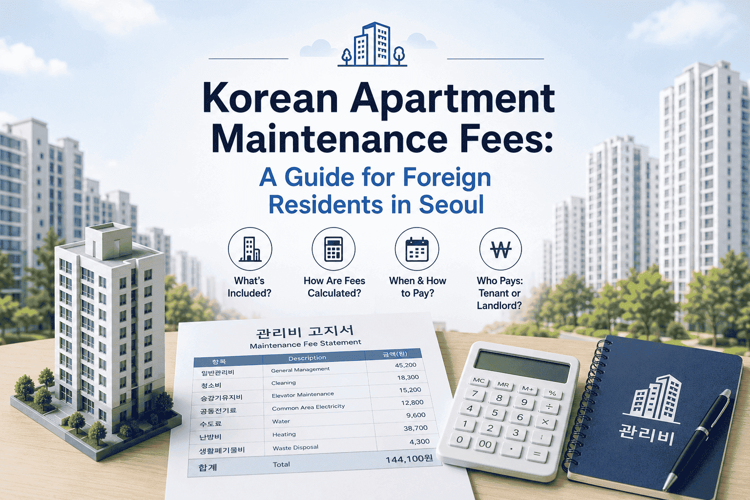 Korean Apartment Maintenance Fees A Guide for Foreign Residents in Seoul 1 1 1 1