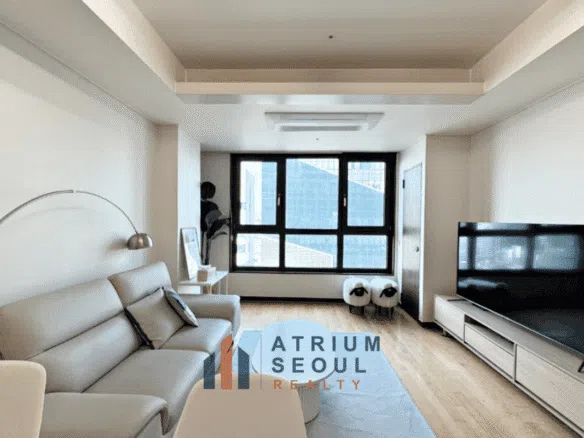 Living area in 3 Bedroom Short-Term Rental in Gangnam Seoul