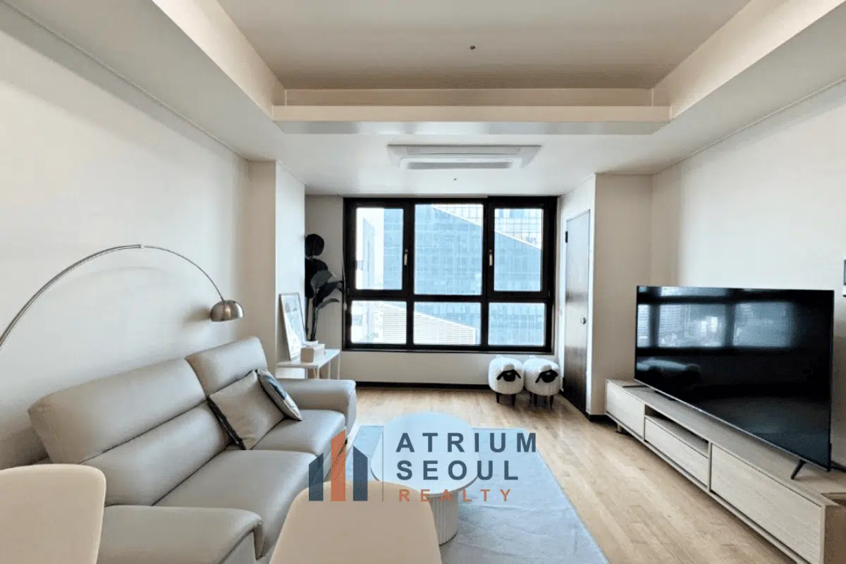 Living area in 3 Bedroom Short-Term Rental in Gangnam Seoul