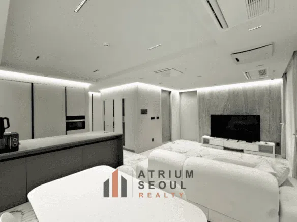 Living space in New 2BR Apartment For Short-Term Rent in Gangnam