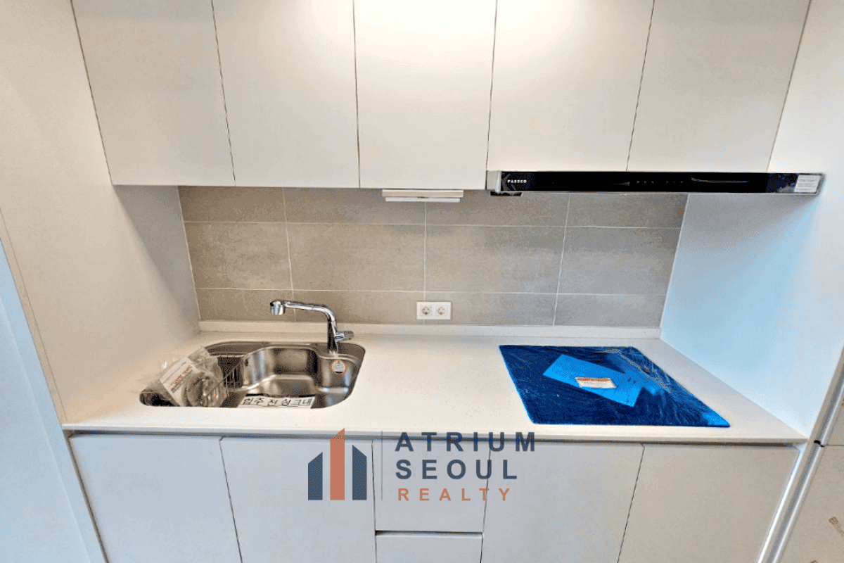 Modern Kitchen appliances in Duplex Apartment for Rent in Gangnam